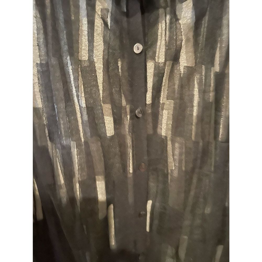 Oska black sheer button up top - Picture 2 of 6